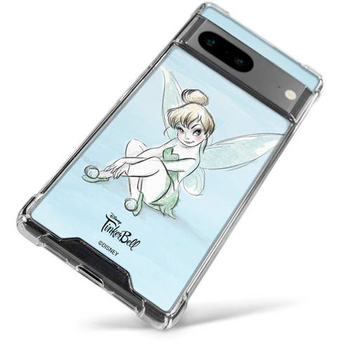 Disney Tinker Bell Sketch Art Google Pixel 7a Clear Case